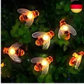 Produktbild: [50 LED] Solar Lichterkette aussen, Bienenlichterketten, 7M / 24Ft 8 Modi