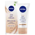 Produktbild: NIVEA Getönte feuchtigkeitsspendende Tagescreme im 4er-Pack (4 x 50 ml), mit Vitamin E angereicherte getönte Feuchtigkeitspflege mit LSF 15, Skin Care Essentials