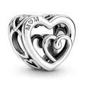 Produktbild: PANDORA Schmuck Silber Charm Verschlungene Unendliche Herzen 790800C00