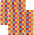 Produktbild: Cawö Seiftuch Lifestyle Karo 2er-Pack Walk-Frottier bunt Größe 30x30 cm