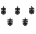 Produktbild: HEWI Ersatzbürstenkopf schwarz (5 Stück, Durchmesser 81 mm, mit Bajonettverschluss, für WC-Bürstengarnituren von Serie Lifestream, 805 Classic, 801 und 477) 921044, Standard