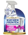 Produktbild: REINHORN Fettlöser für Küchen - Spezial Reiniger für Hochglanz Küchenfronten spart viel Zeit durch anschließende Versiegelung der Küchenfront - Entfetter für Küche - Küchenfronten Reiniger