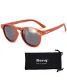 Produktbild: Maesy Kinder Sonnenbrille 3-6 Jahre - Flexibel biegbar - Polarisierter UV400 Schutz - Jungen und Mädchen – Rund- Faela – Terrakotta