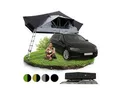 Produktbild: Juskys Autodachzelt Lago 140 x 240 cm - LED-Beleuchtung & Leiter - Schwarz / Grau