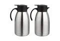 Produktbild: HAC24 Isolierkanne Thermoskanne Kaffeekanne Teekanne Thermo Kaffee Tee Kanne, 2 l, (2 Stück), Edelstahl, Einhandautomatik