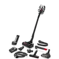 Produktbild: Bosch Akku-Staubsauger Unlimited Gen2 Serie 8 BSS825ALL, beutellos, bis 45 Min Laufzeit, austauschbarer Akku, Schnellladegerät, Hartboden-Softdüse mit LED, XXL-Polsterdüse, Fugendüse, weiß