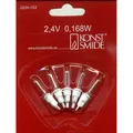 Produktbild: Konstsmide 2604-052 Ersatzbirne, 5er-Blister, klar, 2.4V, 0.17W, weiße Steckfassung