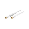 Produktbild: Wentronic Goobay SAT Flachkabel, 100% geschirmt, vergoldet, wettergeschützt, Weiß, 1.5 m - F-Stecker <=> F-Stecker (67287)
