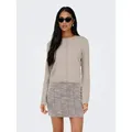 Produktbild: ONLY Strickjacke ONLLOYAL LIFE LS O-NECK BUT CAR KNT NOOS gerippte Ärmelbündchen beige XS (34)