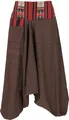 Produktbild: Haremshose, Thai Pluderhose, Goahose mit Webbund - Braun, Damen, Baumwolle, Hosen