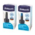 Produktbild: 2x Pelikan Stempelfarbe Nachfülltinte 4K für Stempelkissen 28ml blau + schwarz