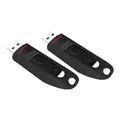 Produktbild: SANDISK 2er Pack Ultra - USB-Flash-Laufwerk, 64 GB, 130 MB/s, Schwarz NEU OVP