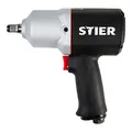 Produktbild: STIER Druckluft Schlagschrauber 15-PC, leicht, max. Lösemoment 1.054 Nm, vierkant, 1/2 Zoll, Stecknippel 1/4 Zoll, Schlagschrauber mit Hochleistungs-Stift-Schlagwerk, 3 Geschwindigkeitsstufen
