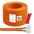 Produktbild: ARLI Cat7 Duplex Verlegekabel 100m S/FTP PIMF LSZH Twin Netzwerkkabel + Abisoliermesser
