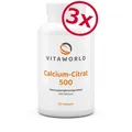 Produktbild: Vita World 3er Pack Calcium Citrat 500mg 3 x 120 Kapseln Vegan Made in Germany