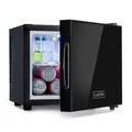 Produktbild: Mini Getränke 10L Kühlschrank freistehend Kühler Minibar Spiegelglastür schwarz