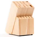 Produktbild: Messerblock Gummibaumholz | Messerhalter 15 Schlitze Kochmesser | Messerblock...
