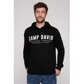 Produktbild: Kapuzensweatshirt CAMP DAVID, Herren, Gr. XL, schwarz, Material: 100% Baumwolle, bedruckt, regular fit, Rundhals, eingesetzt Rippbündchen, Sweatshirts, aus Baumwolle