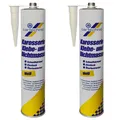 Produktbild: 2 x 310ml [23,87€/L] Cartechnic Karosserie Klebe- & Dichtmasse Kleber WEISS