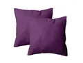 Produktbild: Amolavet Kissenbezug 80x80 Lila 2er Set Kopfkissenbezug 80x80 mit Hotelverschluss aus Gebürstetem Mikrofaser