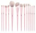 Produktbild: 14-teiliges Make-up Pinsel Set Kristall Rosa Synthetik