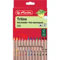 Produktbild: Herlitz Dreikant-Buntstifte Trilino, 12er Karton-Etui aus Zedernholz, naturbelassen, Jumbo-Dreikantform, Mi (12 x) (10412062)