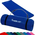 Produktbild: MOVIT Gymnastikmatte Pilates, Gymnastik, Yoga, Matte - hautfreundlich und , Yogamatte für Zuhause oder Unterwegs - 190x60x1,5cm, Royalblau