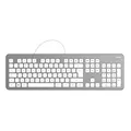 Produktbild: hama KC-700 Tastatur kabelgebunden silber, weiß