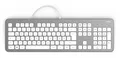 Produktbild: Hama Tastatur kabelgebunden KC-700 silber, weiß 00182651