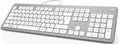 Produktbild: Hama KC-700 USB Tastatur Deutsch, QWERTZ Silber, Weiß