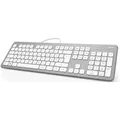 Produktbild: Hama KC-700 USB Tastatur Deutsch, QWERTZ Silber, Weiß