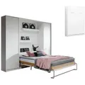 Produktbild: QMM TraumMöbel Schrankbett, Weiß, Holzwerkstoff, 140x200 cm, Schlafzimmer, Betten, Klappbetten