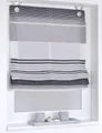 Produktbild: Raffrollo Ösenrollo Modern Jamaica Querstreifen ca. 45 x 130 cm, grau