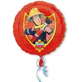 Produktbild: Amscan 3013301 - Standard Folienballon Feuerwehrmann Sam, Durchmesser circa 43 cm, Heliumballon, Geburtstag, Dekoration