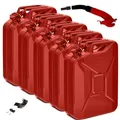 Produktbild: BW® Kraftstoffkanister Metall Benzinkanister 5x 20 Liter mit Ausgießer - Rot - RAL 3000 - TÜV-geprüft und UN-Zulassung - Made in Europe