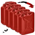 Produktbild: BW® Kraftstoffkanister Metall Benzinkanister 5x 20 Liter mit Ausgießer - Rot - RAL 3000 - TÜV-geprüft und UN-Zulassung - Made in Europe