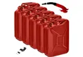 Produktbild: BW Benzinkanister Metall Kraftstoffkanister 5x 20 L mit Ausgießer - Rot - RAL 3000 (mit Ausgießer, Made in Europe), TÜV-geprüft und UN-Zulassung