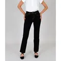 Produktbild: ESRA Straight-Jeans Damen Jeans Geradeschnitt Stretch Jeans Damen Regular Fit G4 Sale schwarze Jeans Damen Straight Hose High Waist Jeans Regular schwarz schwarz 36