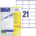 Produktbild: Avery-Zweckform 3481 Universal-Etiketten 70 x 41 mm Papier Weiß 2100 St. Perm...