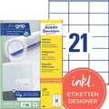 Produktbild: 1 bis 40x AVERY Zweckform Universal-Etiketten, 70 x 41 mm, weiß SPARE BIS ZU 22%