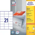 Produktbild: AVERY Zweckform Etiketten 3481 weiß 70,0 x 41,0 mm, 100 Blatt