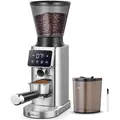 Produktbild: Kaffeemühle elektrisch, Mahlgrad 48, Siebträger, Edelstahl, modern