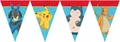 Produktbild: 2,3m Wimpelkette * Pokemon * als Deko zum Kindergeburtstag und Party | mit Befestigungsschnur, 20x30cm, aus Papier | Girlande Flagbanner Kinder Geburtstag Pikachu