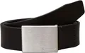Produktbild: Calvin Klein Herren Gürtel Formal Plaque Belt 3,5 cm Ledergürtel, Schwarz (Black), 105 cm