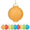 Produktbild: Relaxdays LED Lampions bunt 10 Stück Gelb,Grün,Orange