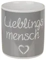Produktbild: XXL Becher Tasse »Lieblingsmensch« Steingut im Geschenkkarton 850ml 1 Stück 1...