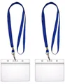 Produktbild: WEBBOMB Schlüsselanhänger 2x Ausweishalter ZIP Kartenhalter komplett mit2x Lanyard Schlüsselband