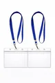 Produktbild: 2 Ausweishülle ZIP Kartenhalter Ausweishalter komplett mit Lanyard Schlüsselband