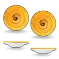 Produktbild: Wilmax | SPIRAL tiefe Teller - 2 Stück | Elegant | Modern | Langlebig | Sicher | Glasiertes Porzellan | Kratzfest | Spülmaschinengeeignet | Für Suppen | Für Salate | Durchmesser: 25,5 cm