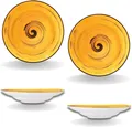 Produktbild: Wilmax England - Deutschland Geschirr-Set Wilmax Tiefer Porzellanteller 350 ml, Gelb, Ø 25,5 cm